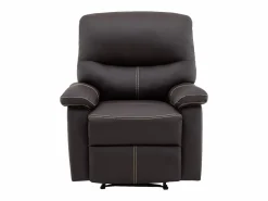 Vente-unique Sillón Relax|Sillón relax mecánico de piel sintética marrón CANBY