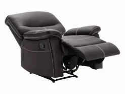 Vente-unique Sillón Relax|Sillón relax mecánico de piel sintética marrón CANBY