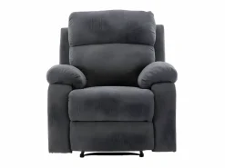 Sillón relax mecánico de tela antracita TOLZANO patas metal^Vente-unique Discount