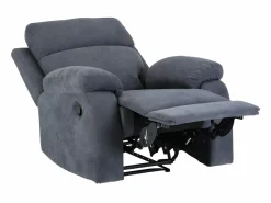 Sillón relax mecánico de tela antracita TOLZANO patas metal^Vente-unique Discount