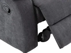 Sillón relax mecánico de tela antracita TOLZANO patas metal^Vente-unique Discount