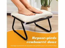 Sillón relax, tumbona de jardín reversible, chaise longue de balcón en acero, 2 plazas con reposapiés,^ Discount