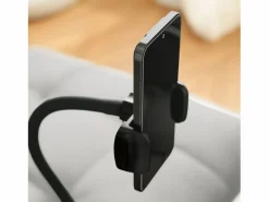 ModernLuxe Sillón retráctil de terciopelo - con portavasos + soporte para teléfono móvil - Gris claro Outlet
