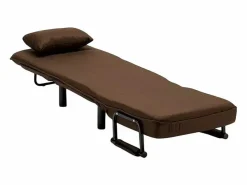 Le roi du relax Sillón Cama|Sillón Sofá cama plegable individual de tela Deborah - Marrón
