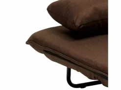Le roi du relax Sillón Cama|Sillón Sofá cama plegable individual de tela Deborah - Marrón