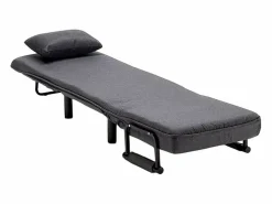Le roi du relax Sillón Sofá cama plegable individual de tela Deborah - Gris Hot