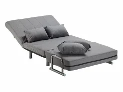 Le roi du relax Sillón Sofá Cama Plegable Reposabrazos de tela Deborah Twin Dos Plazas - Gris Online