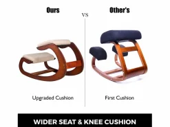 Silla De Oficina|Sillón SucceBuy Silla Ergonómica de Rodillas Taburete de Madera de Balanceo para Oficina y Hogar, Promoviendo una Buena Postura