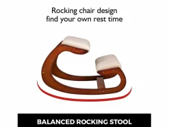 Silla De Oficina|Sillón SucceBuy Silla Ergonómica de Rodillas Taburete de Madera de Balanceo para Oficina y Hogar, Promoviendo una Buena Postura