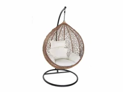 Miliboo Sillón suspendido huevo resina color natural MOJO Blanco Sale