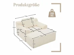 Sillón tapizado en pana con estribo, bolsillos laterales y cojines -^Hauss Spole Outlet