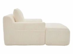 Sillón tapizado en pana con estribo, bolsillos laterales y cojines -^Hauss Spole Outlet