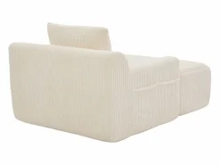 Sillón tapizado en pana con estribo, bolsillos laterales y cojines -^Hauss Spole Outlet
