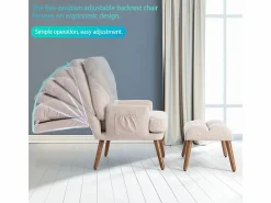 ModernLuxe Sillón Relax|Sillón vonvertible con reposapiés y respaldo regulable -