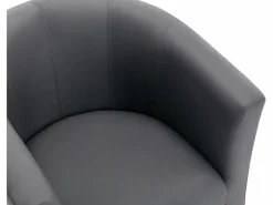 Vente-unique Sillón y chaise longe en imitación estilo clásico intemporal JOVANA Gris