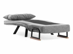 Menzzo Sillón Escandinavo|Sillón-Cama – 175 cm x 60 cm – – Metal y Tela de Lino