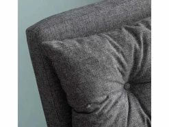 Menzzo Sillón Escandinavo|Sillón-Cama – 175 cm x 60 cm – – Metal y Tela de Lino