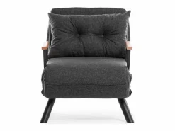 Menzzo Sillón Escandinavo|Sillón-cama de 1 plaza – oscuro – metalizado