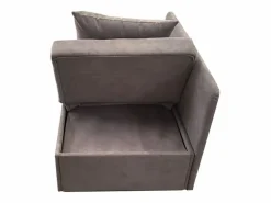 Hauss Spole Sillón/sofá cama convertible - Respaldo regulable - Tejido de lino Gris Outlet