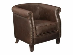 sillon club de piel envejecida ENGUERRAND^Vente-unique Outlet