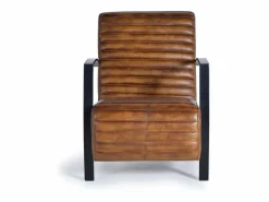 Sillon de estilo industrial en piel natural^Giner y colomer Sale