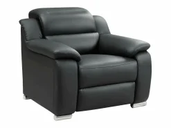 Sillon relax eléctrico de piel en color ARENA^Vente-unique New