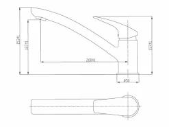 Essebagno Grifo De Cocina|Silo mezclador para fregadero estilo acero inoxidable