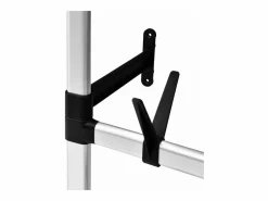 vidaxl Sistema de armario telescópico con barras y estante aluminio Plateado