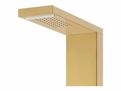 Helloshop26 Sistema de ducha de baño en acero inoxidable 130 cm acabado dorado 02_0003110 Gris Outlet