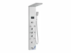 Sistema de panel de ducha de acero inoxidable con 6 modos, sistema de torre de panel de ducha SucceBuy, LED Hydropower Plateado Discount