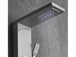 Sistema de Torre de Panel de Ducha SucceBuy, 6 Modos, LED y Pantalla Digital, Acero Inoxidable con Efecto de Lluvia Plateado Best