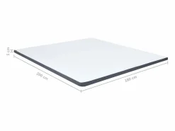 Sobrecolchón para cama box spring 200x180x5 cm suavidad media^vidaxl Hot