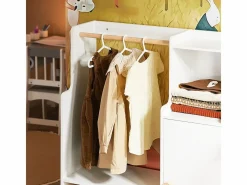 Armario Infantil con 2 Estantes y 1 Puerta 94x35x110 cm KMB110-W ES^Sobuy
