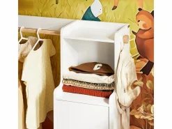 Armario Infantil con 2 Estantes y 1 Puerta 94x35x110 cm KMB110-W ES^Sobuy