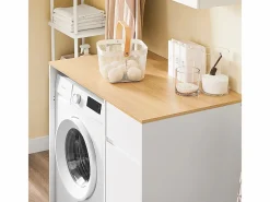 Sobuy Mueble Para Lavadora|Armario para Lavadora y Secadora con Cesta, , 100x60x90 cm
