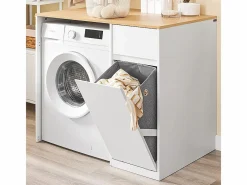 Sobuy Mueble Para Lavadora|Armario para Lavadora y Secadora con Cesta, , 100x60x90 cm