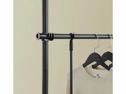 Sobuy Mueble Perchero|Armario Ropero Metálico con Estantes Gris