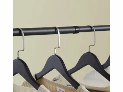 Sobuy Mueble Perchero|Armario Ropero Metálico con Estantes Gris