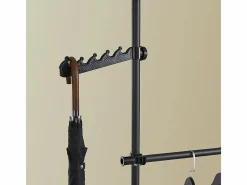 Sobuy Mueble Perchero|Armario Ropero Metálico con Estantes Gris