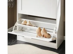 Sobuy Zapatero|Mueble De Almacenaje|FSR137-W Zapatero estrecho con 2 Solapas 60 x 25 x 80 cm