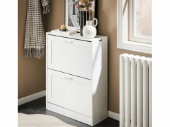 Sobuy Zapatero|Mueble De Almacenaje|FSR137-W Zapatero estrecho con 2 Solapas 60 x 25 x 80 cm
