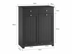 Mueble de Baño con 2 Cajones y 2 Bolsas Extraíbles,^Sobuy Hot