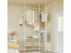 Sobuy Burro Para Ropa|Perchero de pie 76.99x84.99x103cm Funcional FRG34-II-W