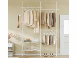 Sobuy Burro Para Ropa|Perchero de pie 76.99x84.99x103cm Funcional FRG34-II-W