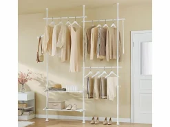 Sobuy Burro Para Ropa|Perchero de pie 76.99x84.99x103cm Funcional FRG34-II-W
