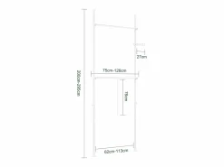 Sobuy Burro Para Ropa|Perchero Telescópico de Pie 27x76.99x103cm Funcional FRG109-II-W