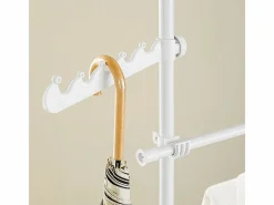 Sobuy Perchero Telescópico de Pie 62x62x200cm Funcional KLS03-II-W Blanco New