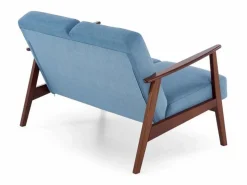 MSO Sofá 2 plazas - estilo retro - tela - Franky Azul Clearance