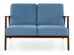 MSO Sofá 2 plazas - estilo retro - tela - Franky Azul Clearance
