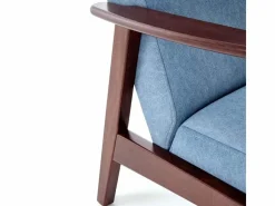MSO Sofá 2 plazas - estilo retro - tela - Franky Azul Clearance